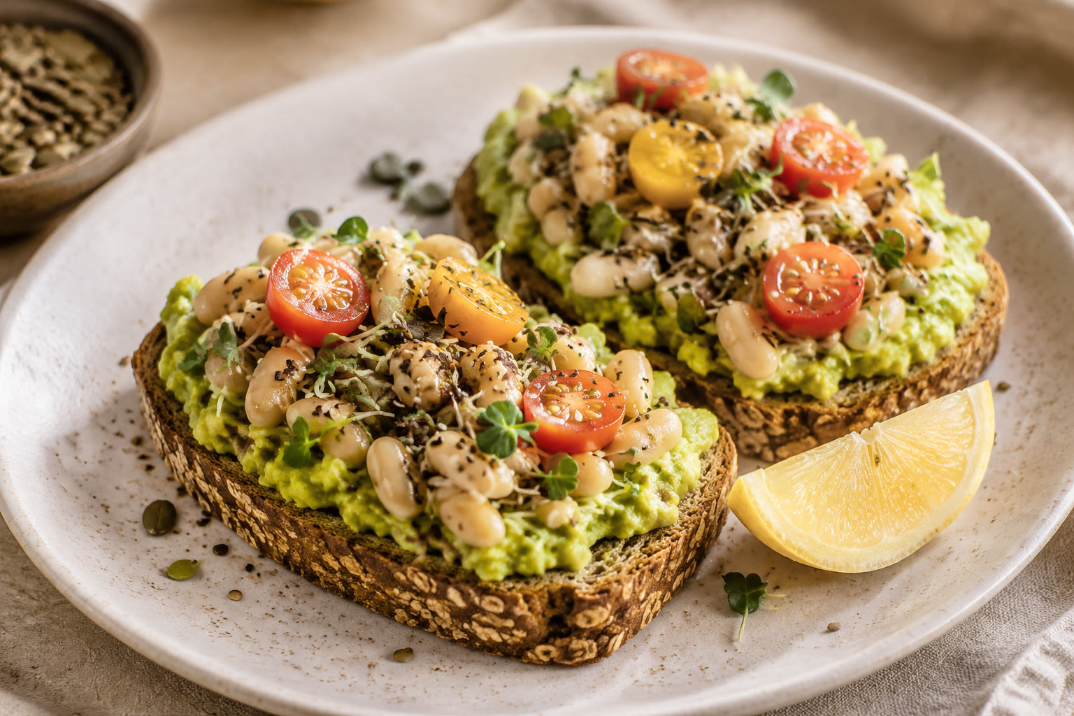 Avocado Toast with Lemony White Beans
