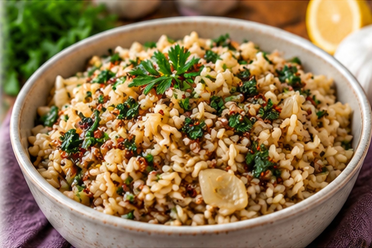 Brown Rice & Quinoa Pilaf