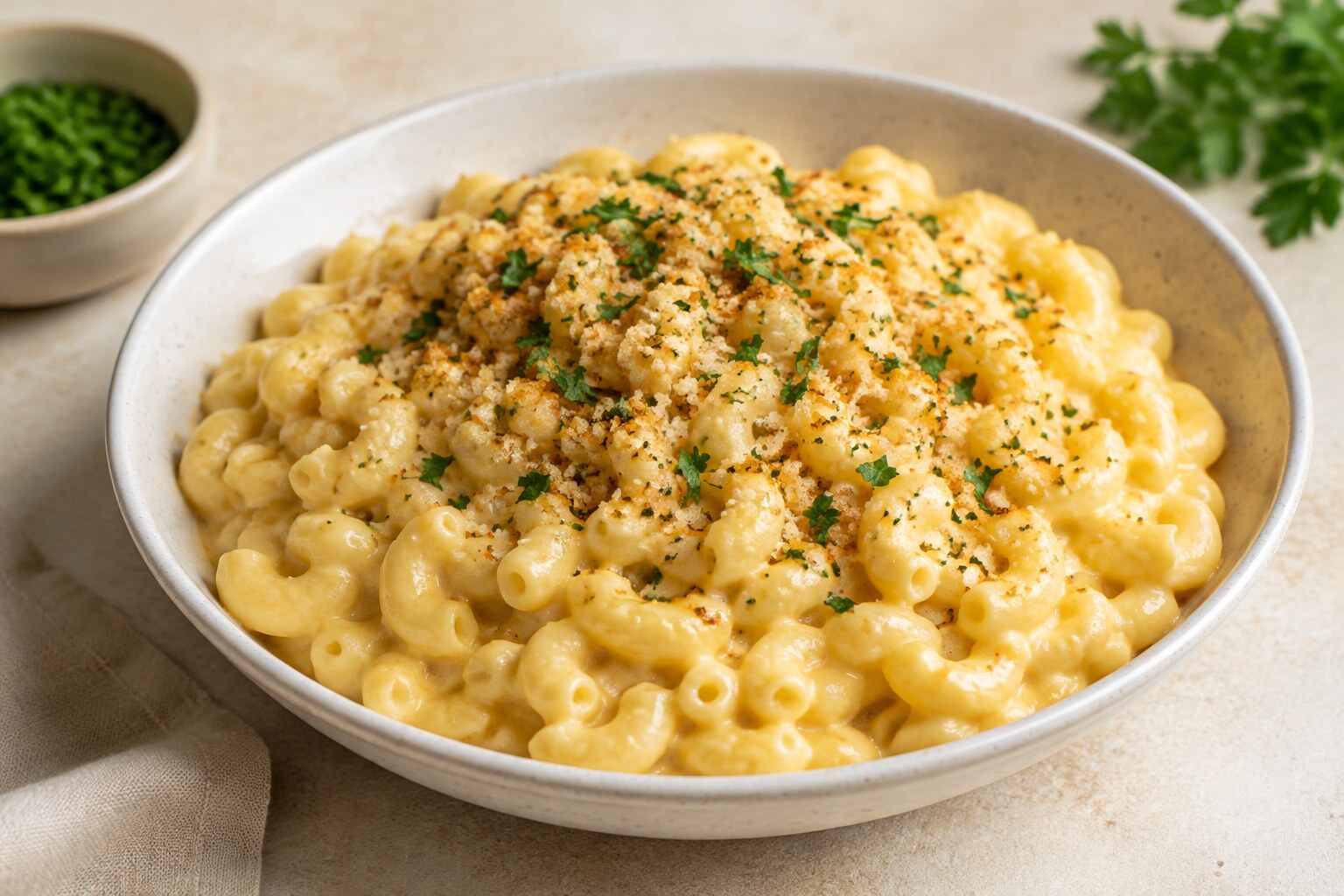 Creamy Cauliflower–White Bean Mac & Cheese