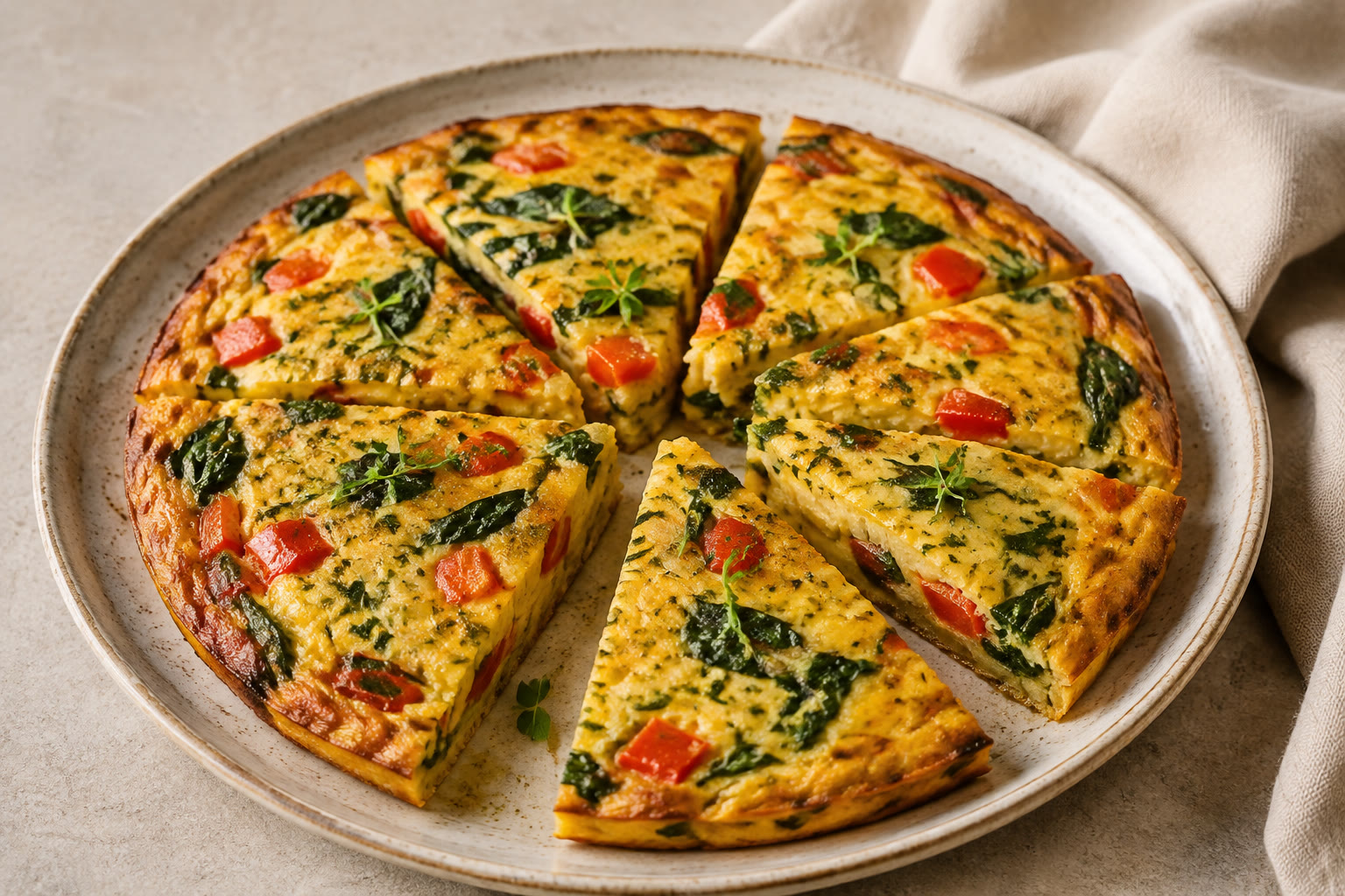 Chickpea-Flour Vegetable Frittata