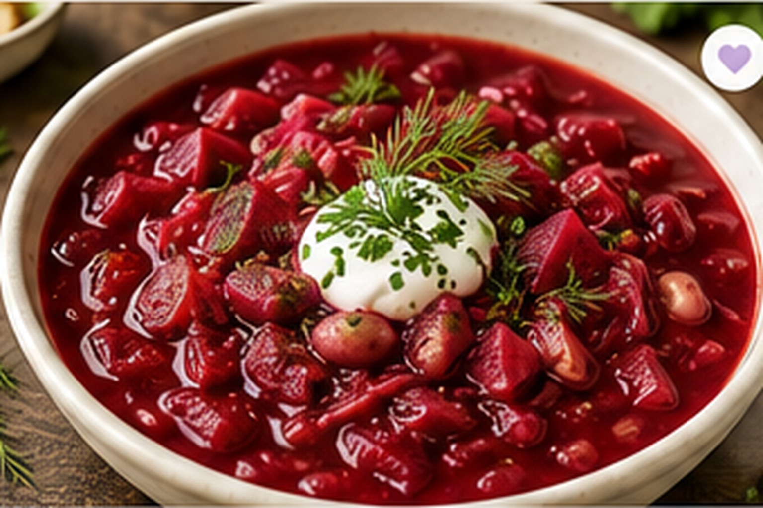 Beet, Cabbage & Bean Borscht