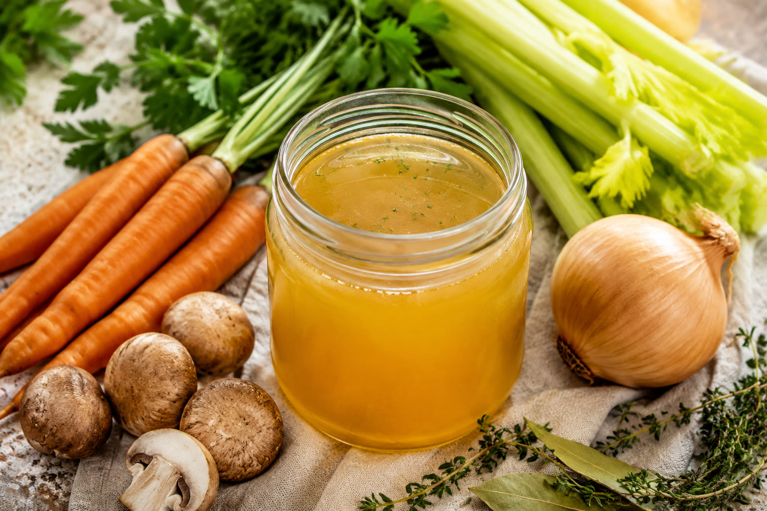 Homemade Low-Sodium Vegetable Broth