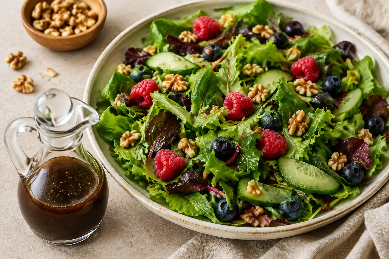 Oil-Free Balsamic Walnut Dressing