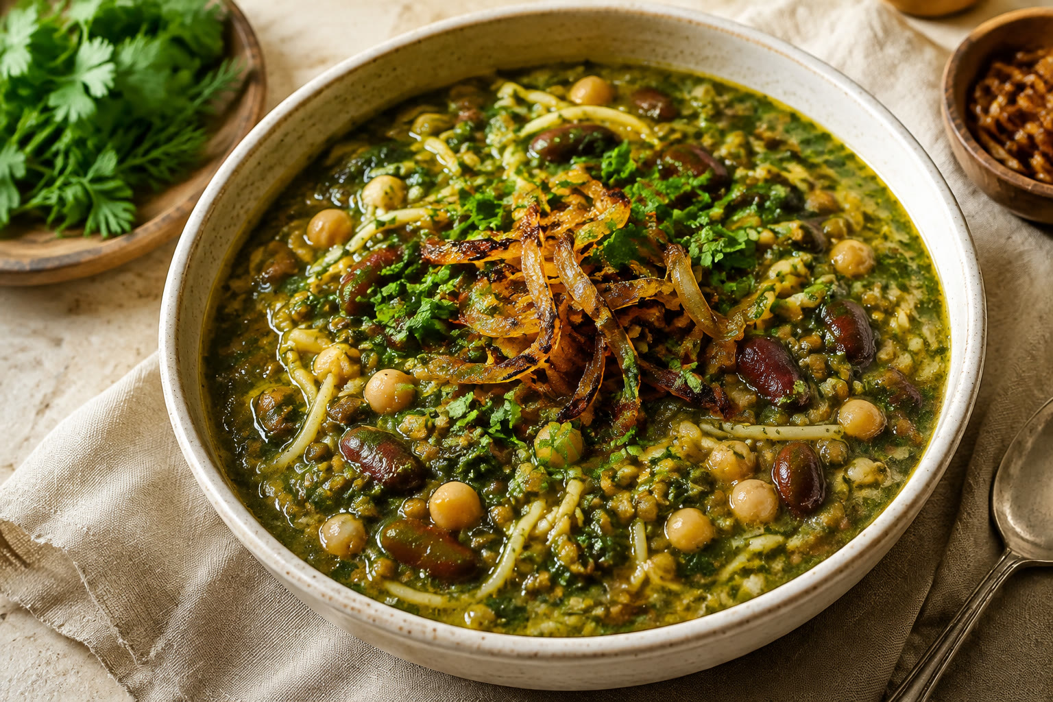 Persian-Inspired Herb & Bean Soup