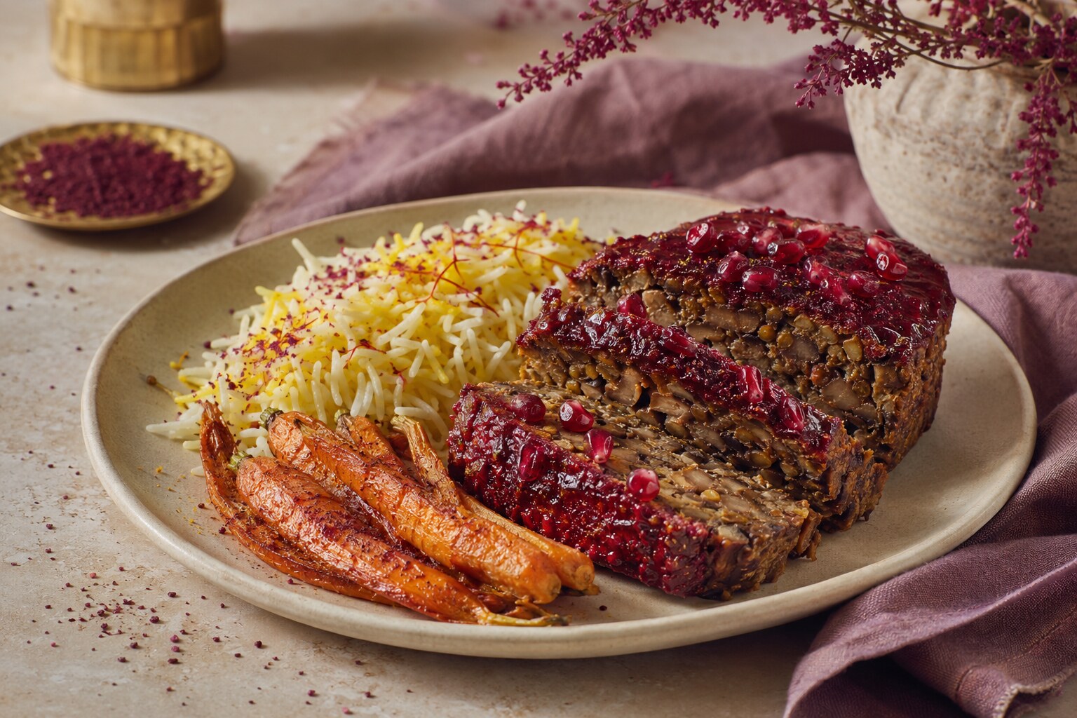 Persian-Inspired Lentil Loaf