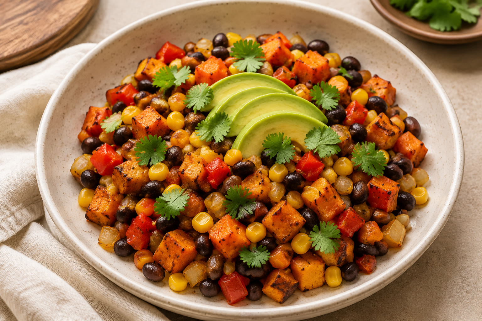 Sweet-Potato & Black-Bean Breakfast Hash