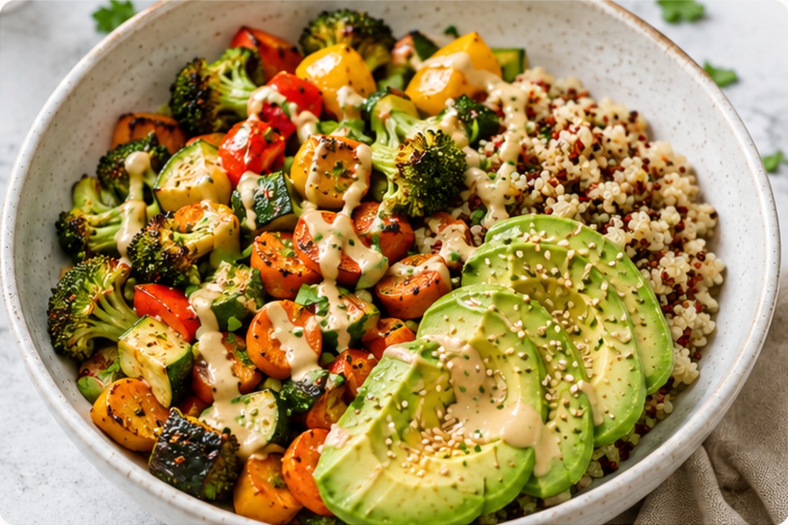Roasted Vegetable Quinoa Buddha Bowl